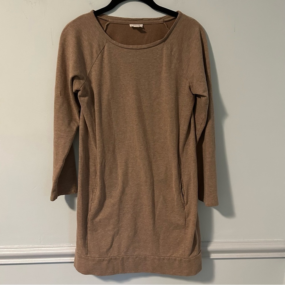 PureJill J. Jill Brown Long Sleeve Mini Sweater Dress SizE XS